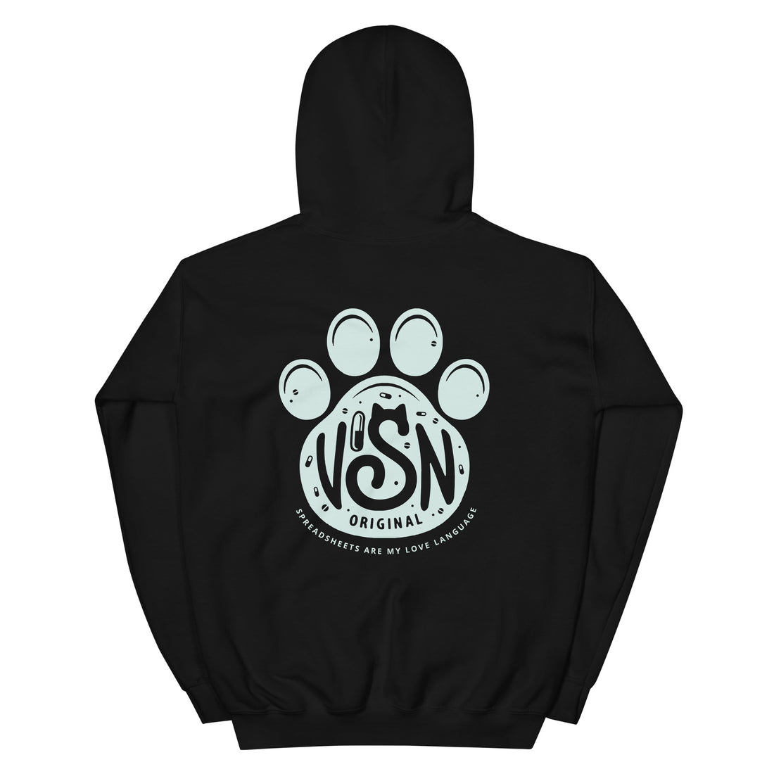VISN Original Unisex Hoodie - Mint Paw