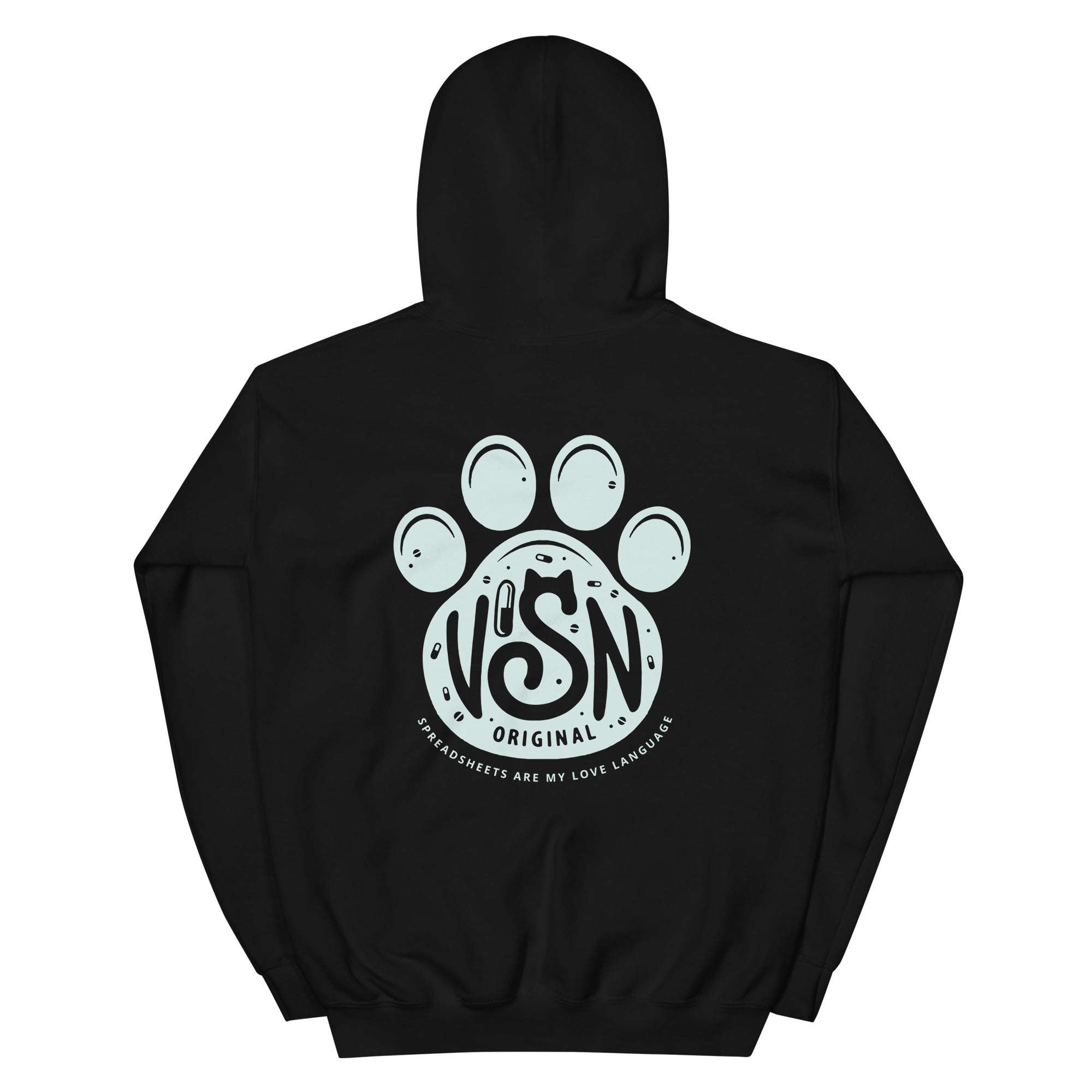 VISN Original Unisex Hoodie - Mint Paw – Veterinary Care Logistics