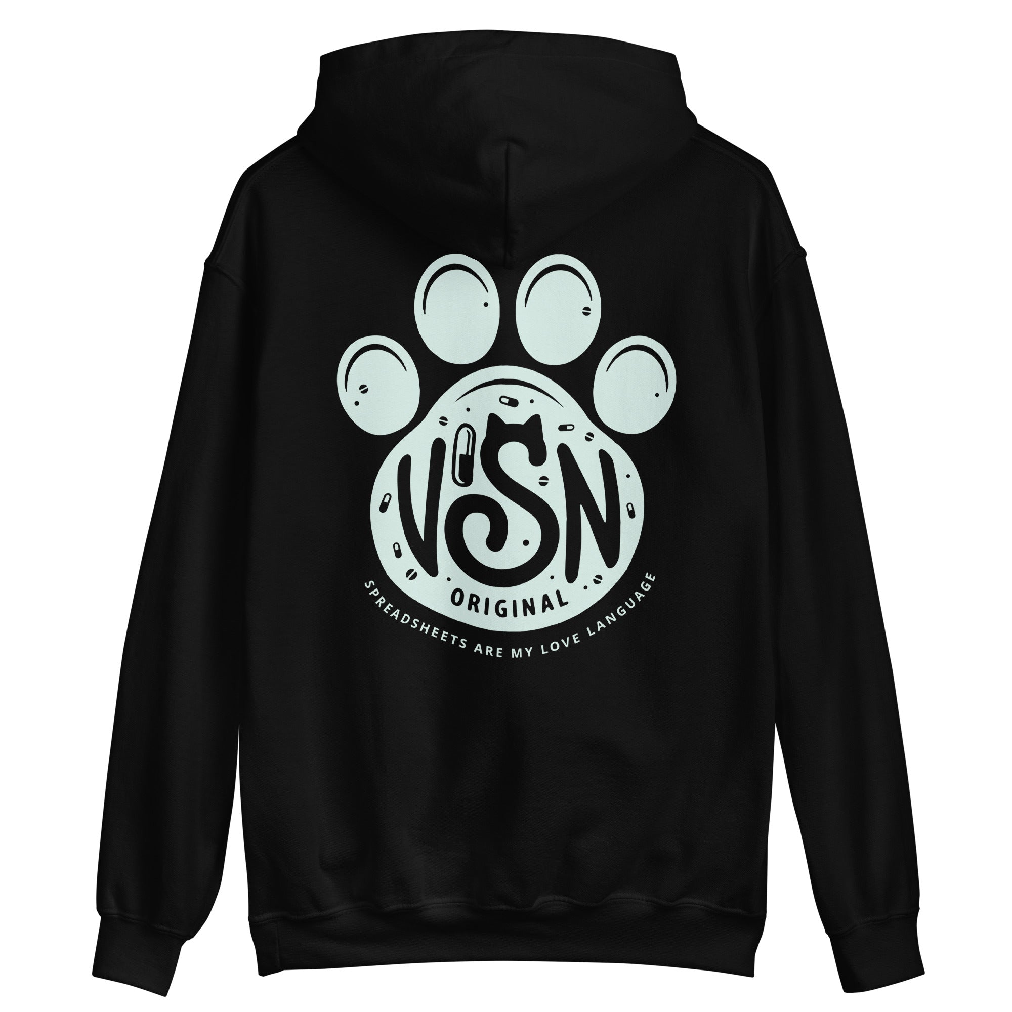 VISN Original Unisex Hoodie - Mint Paw – Veterinary Care Logistics