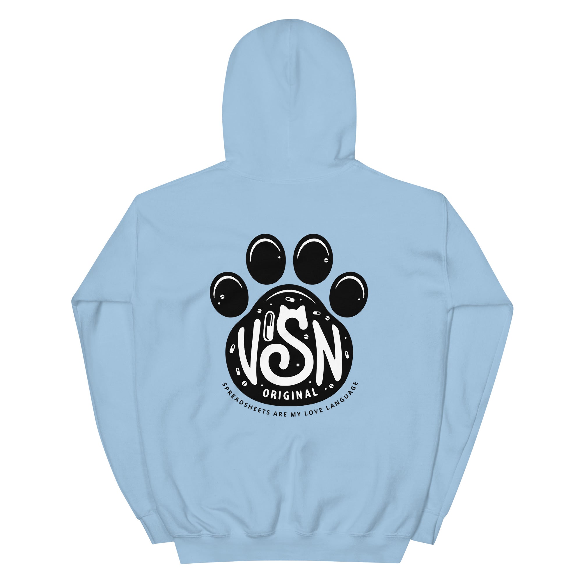 VISN Original Unisex Hoodie - Black Paw