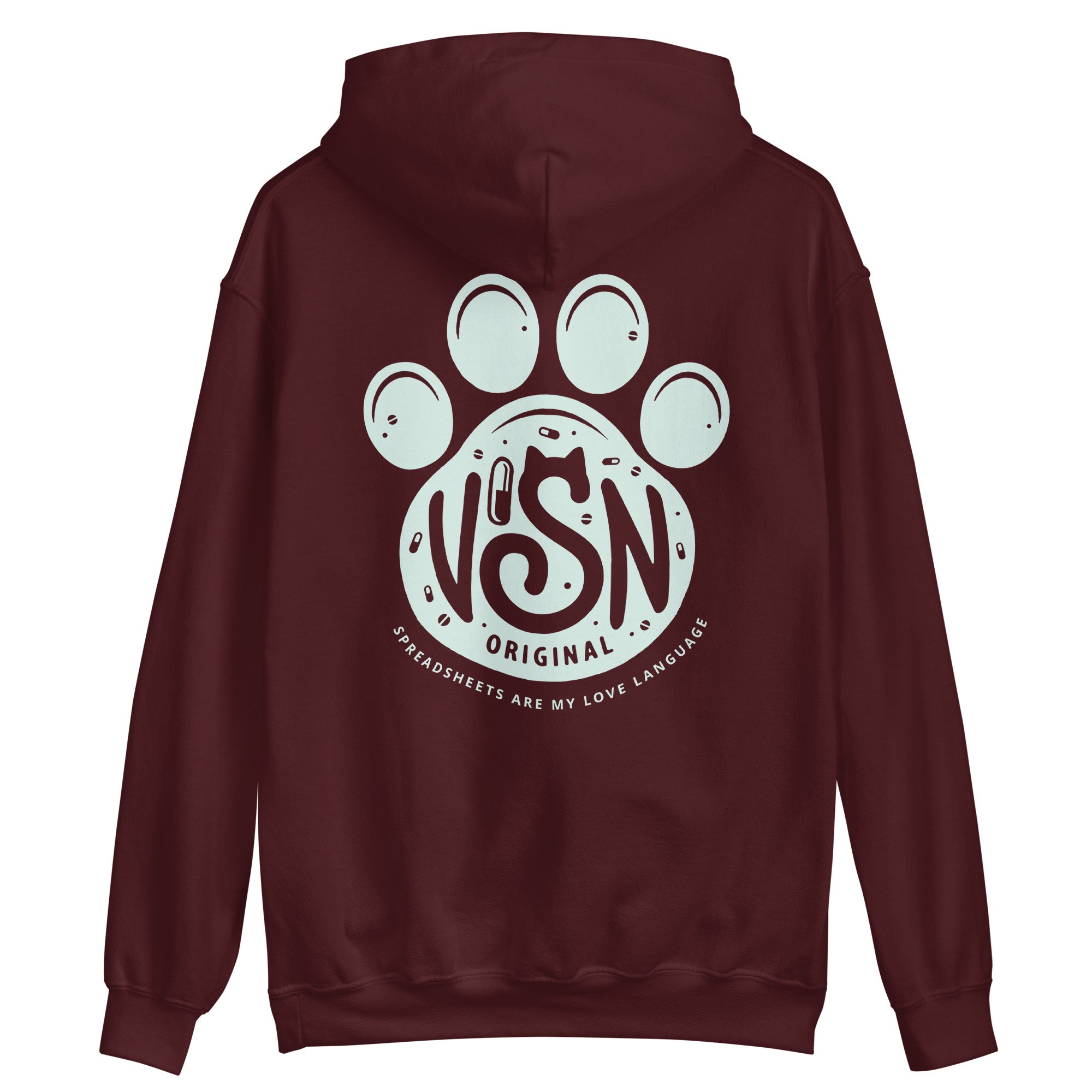 VISN Original Unisex Hoodie - Mint Paw – Veterinary Care Logistics