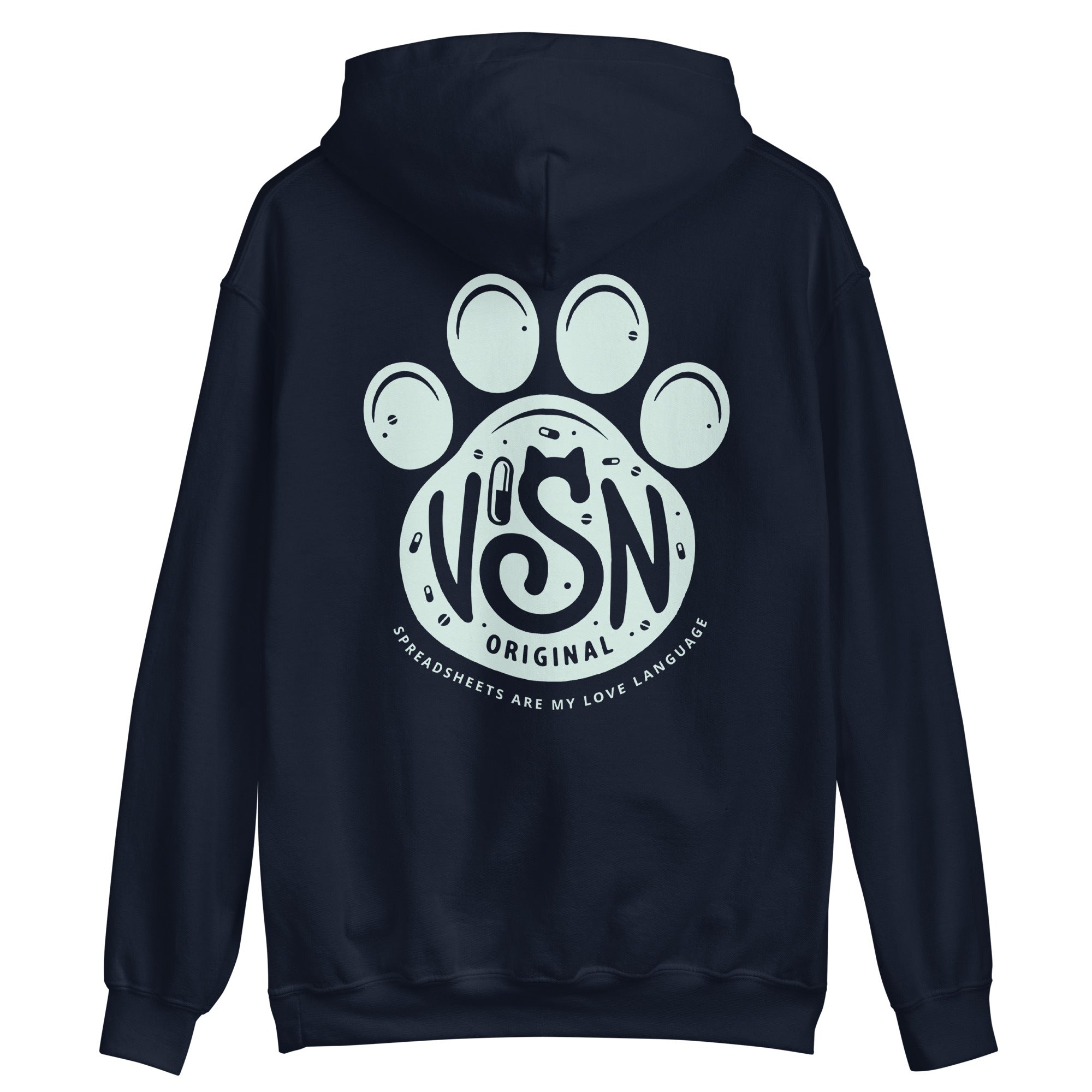 VISN Original Unisex Hoodie - Mint Paw – Veterinary Care Logistics